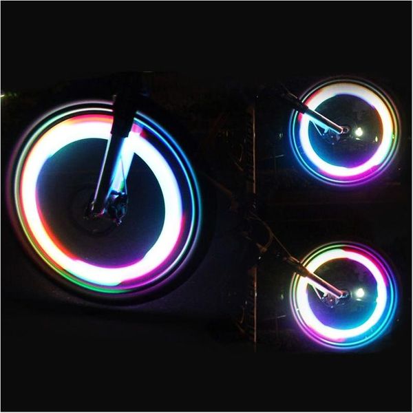 Luzes decorativas bicicleta led bicicleta falou acessórios de luz à prova dwaterproof água flash lâmpada brilhante bb ciclismo roda pneu iluminação entrega gota um dhudk