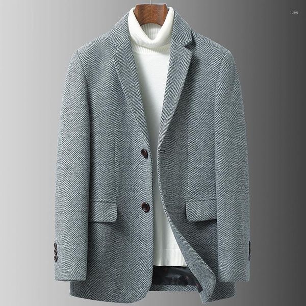 Abiti da uomo Icool Wool Smart Casual Business Abito formale Cappotto di lana