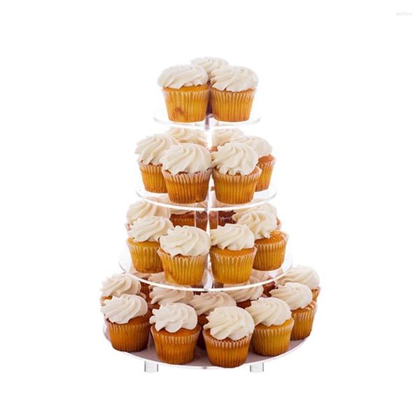 Ferramentas de cozimento marca montar e desmontar acrílico redondo 7/6/5/4/3 camadas cupcake bolo suporte para festa de casamento aniversário loja casa