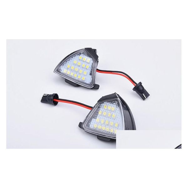 Dekorative Lichter für Golf 5 Passat Jetta EOS Rückspiegel Licht Fehler Pfütze Lampe 18LED Unterseite Hohe Qualität 2 Teile/los Drop Deli Dh9Gw