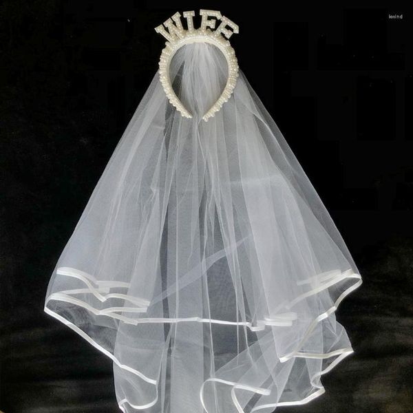 Grampos de cabelo pérola véu nupcial bandana casamento headpiece para noiva headdress chuveiro festa de despedida de solteira