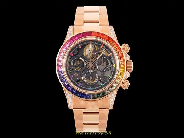 GET Montre pour homme diamètre 40 mm, niveau fonctionnel 4130 véritable équilibre énergétique cinétique, miroir en verre saphir, anneau en céramique de précision en carbone forgé NTPT