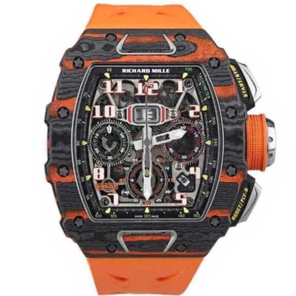 Orologio meccanico Data Orologi da uomo di lusso Richamilles Orologi da polso svizzeri Orologio di design Y Automatico Rm1103 Completamente vuoto con sicurezza 2NIN