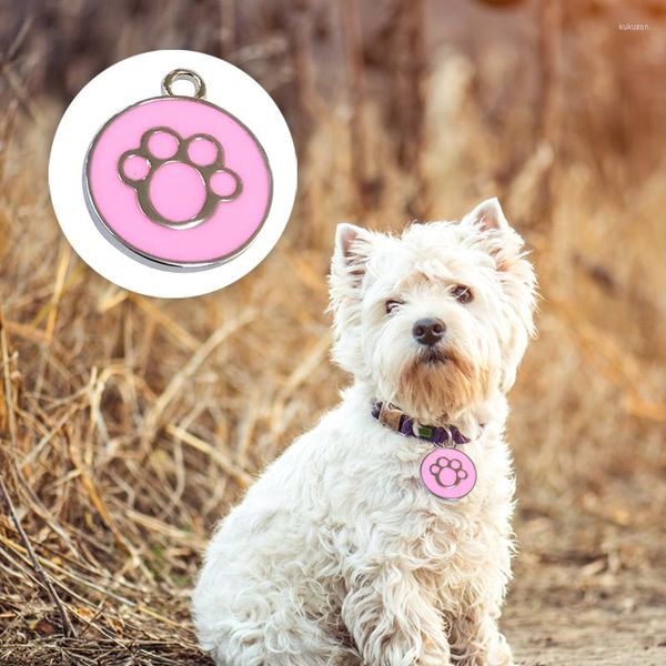 Targhetta per cani Simpatico collare per gatti creativo personalizzato Anti-smarrimento Targhetta per animali domestici Accessori portachiavi con ciondolo in metallo