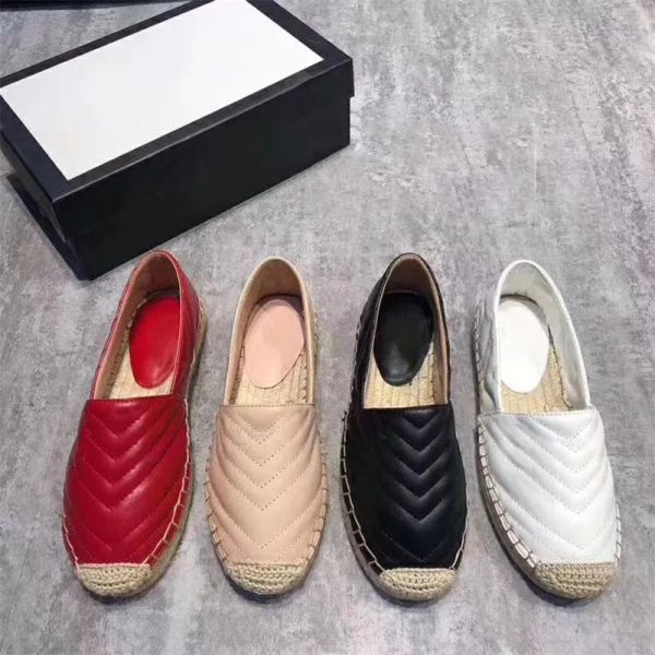 Platform Espadrille Sandal Deri Tasarımcı Sıradan Renkler Kadın Siyah Slip-On Ayakkabı Tek Yumuşak Kablo