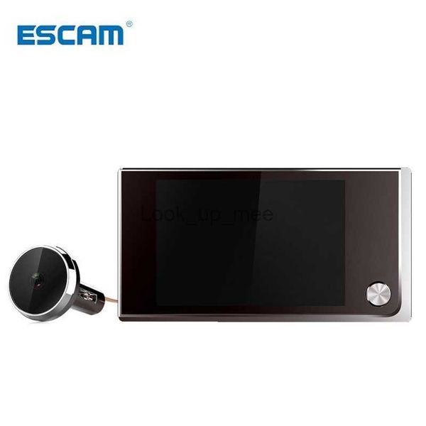 Campanelli Escam C01 LCD digitale da 3,5 pollici Spioncino da 120 gradi Visualizzatore fotografico monitoraggio visivo Telecamera elettronica per occhi di gatto Telecamera per campanello HKD230919