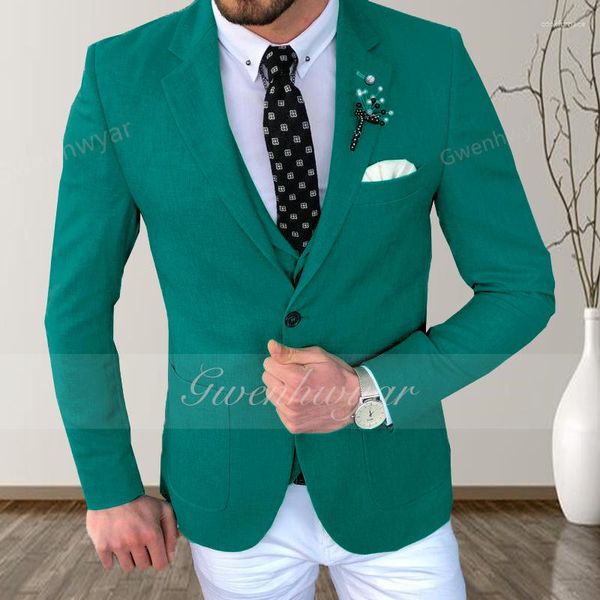 Abiti da uomo Gwenhwyfar Abito da sposa completo Set di giacche slim fit Elegante blazer Ternos Designer di lusso da uomo formale