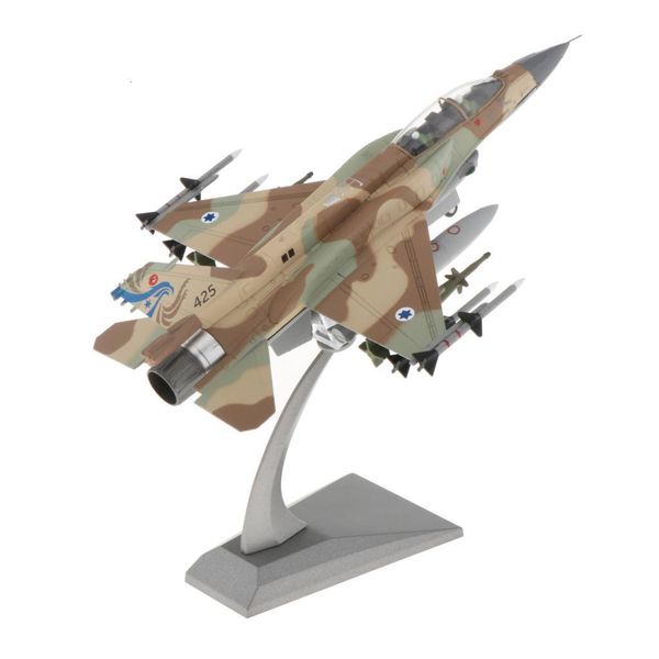 Modelo de coche fundido a presión Avión Modelo de avión F-16I F16D Fighting Falcon Diecast 1 72 Aviones de metal con soportes Playset Modelo de avión Avión de combate 230915