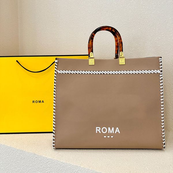 Borsa a tracolla Peekabo classica di design Italia Borsa tote tessuta da donna di lusso Famosa Roma Doppia lettera Borsa a tracolla lussuosa da donna Borsa shopping grande in vera pelle