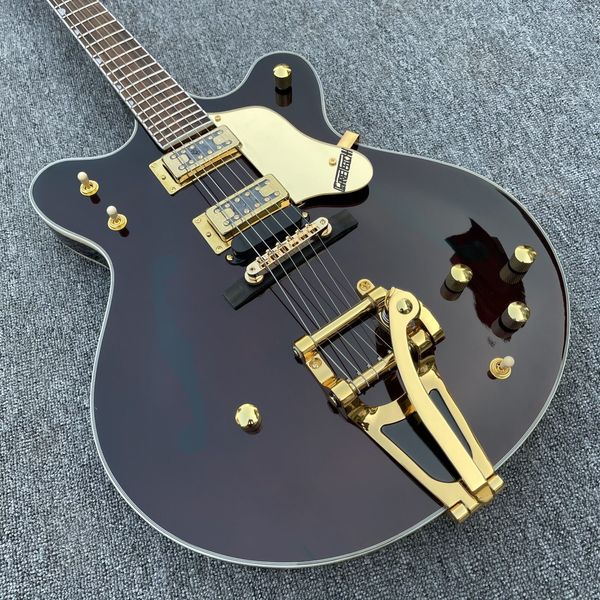 6122 Chet Atkins Country Gentleman Brown Hollow Body E-Gitarre Simulierte F-Löcher Grover Imperial Mechaniken Thumbnail Inlay Bigs Tremolo Bridge Gold Hardware