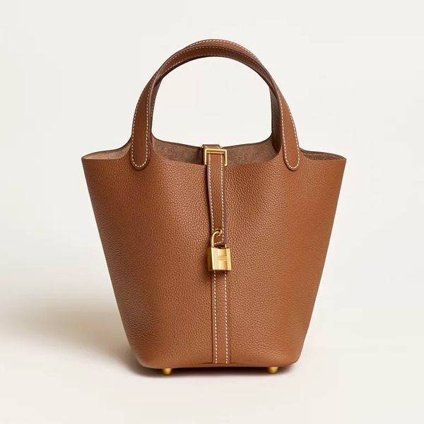 Дизайнерская сумка, сшитая вручную на заказ, новая женская сумка с замком, пряжкой, узором личи, сумка для овощей, сумка-ведро, сумка большой вместимости