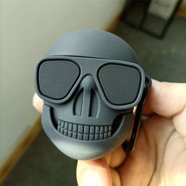 Accessori per auricolari Occhiali da sole 3D Custodia elegante di marca Skull per Airpods 1 2 Pro Custodia protettiva in silicone morbido 3 Cuffie 230918