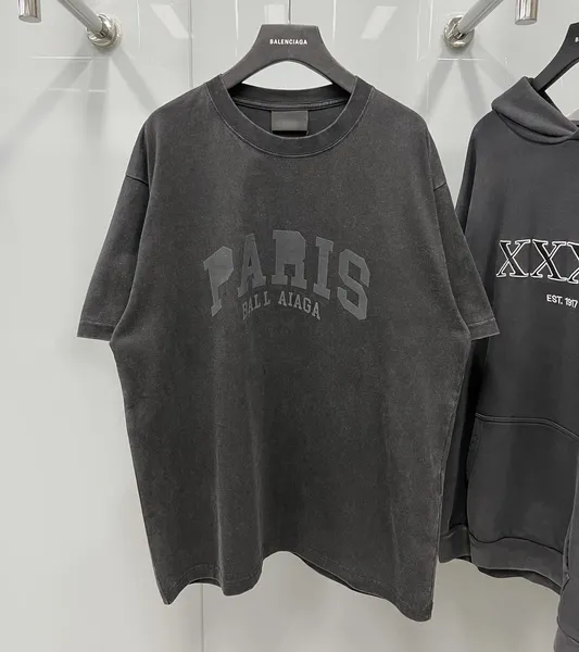 Paris Shirt Balanciagas T-Shirt Damen Markenshirt Herren Plus Size Hoodies Sweatshirts 100 Baumwolle Herren Golf T-Shirt Polo Blank besticktes hochwertiges Shirt 6312