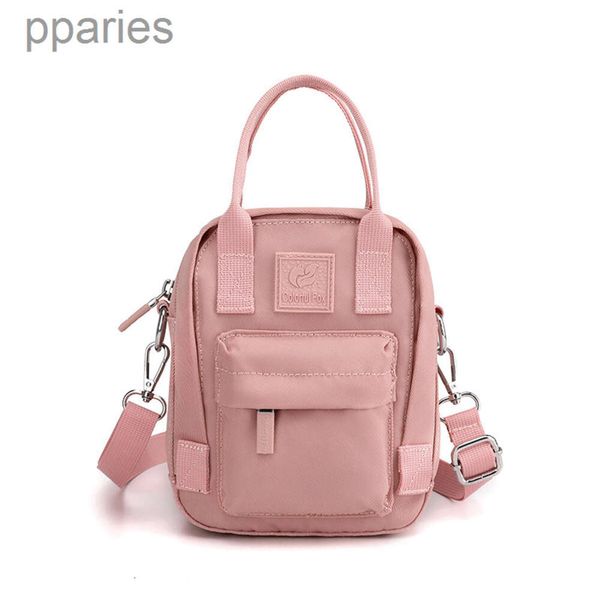 Pparies-moda feminina coreana bolsa mensageiro personalidade simples bolsa para celular anti respingo bolsa mensageiro de nylon