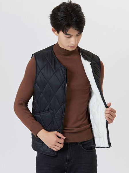 Gilet caldo per uomo Gilet in pile foderato Capispalla Pesca Viaggio Utilità Gilet Autunno Inverno Giacca senza maniche Commercio all'ingrosso