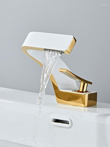 Rubinetti da cucina Rubinetto per bagno e lavabo freddo tutto in rame nero oro chiaro lusso creativo