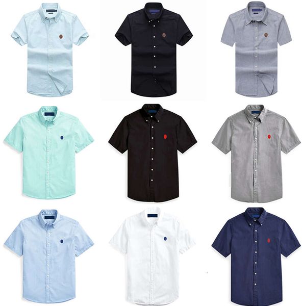 23 Nuevos pequeños hombres para mujer Camisas casuales Diseñadores Camisa de moda Ralphs Polos Camisetas Camisetas Tops Hombre Camiseta Lujos Ropa Manga Laurens Ropa 599ess