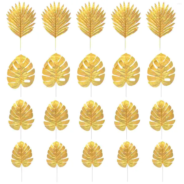 Dekorative Blumen Simulierte Blätter Simulation Desktop Dekorationen Gold Hochzeit Zweig Bankett Zuhause