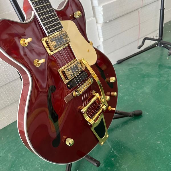 6122 Chet Atkins Country Gentleman Brown Semi Hollow Body Jazz Guitarra Elétrica Simulado F Holes Grover Imperial Tuners Thumbnail Inlay Bigs Tremolo Gold Hardware