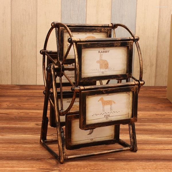 Рамки для колеса обозрения Po Frame 5 дюймов, свадебный подарок, креативный детский набор, комбинация стола, индивидуальная бронза