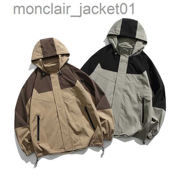 Erkek Ceket Ceket Kore Moda Ropa Mens giyim için rüzgar geçirmez ceketler 2023 Sonbahar Kış Sokak Güzlüğü Uzun Kollu Ceket Y2K Giysileri Yeni Üstler J230918
