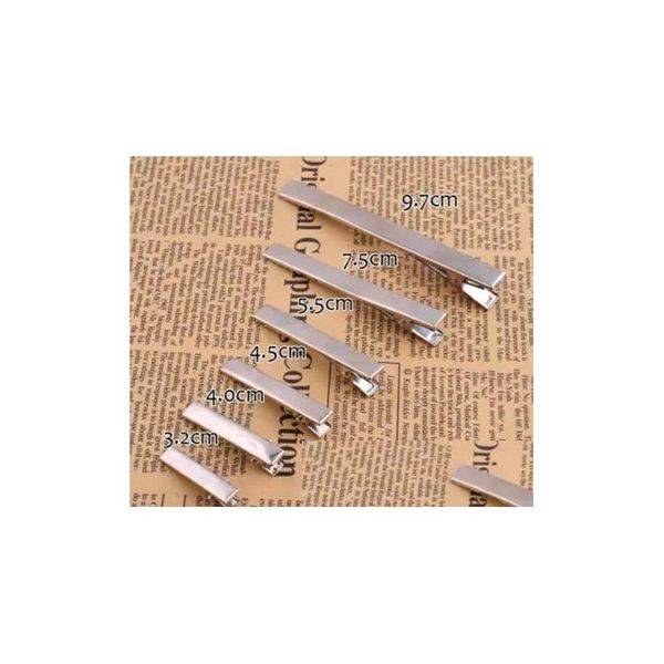 Saç Aksesuarları Toptan DIY Barrettes Klipler Büyük Büyük Metal Düz Timsah Klipsi Hairclips 100 PCS/LOT A4190 DRAP TESLİM BABİLİKLER DH1TP