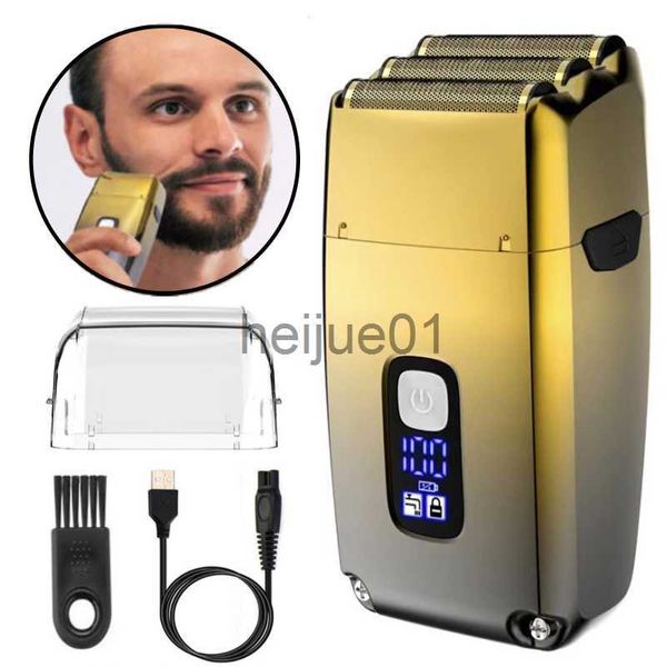 Rasoi elettrici Ricaricabile Barba Capelli Rasoio elettrico per uomo Potente rasoio elettrico Testa calva Macchina da barba Wet Dry Sistema di rasatura a 3 lame x0918