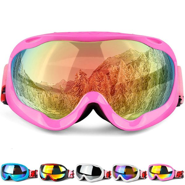 Óculos de esqui GOBYGO Óculos de esqui duplo anti-nevoeiro óculos de superfície esférica esportes ao ar livre à prova de vento snowboard óculos de esqui mulheres homens 230918