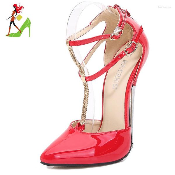 Обувь CM Sexy Women For Sandals Fashion Mashion Заостренная пальца ноги большого размера высокие каблуки тонкие в стоковых насосах Фабрика Vetlet V