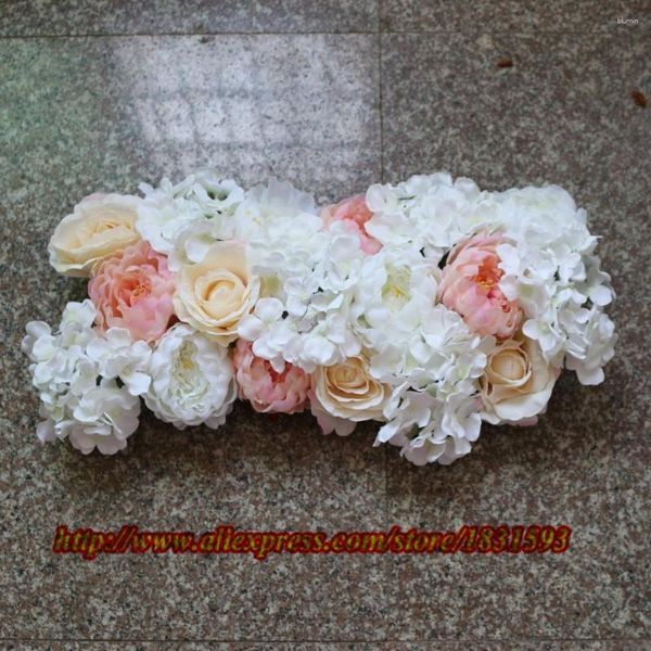 Dekorative Blumen Bögen Hochzeit Dekorationen Rose Pfingstrose Hortensie Blume Wand Hintergrund Straßenmarkt Dekoration 10 teile/los TONGFENG