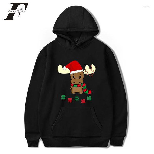 Hoodies femininos 2023 harajuku natal oversized sweatshirts unisex moda feminina algodão manga longa hip hop roupas plus size