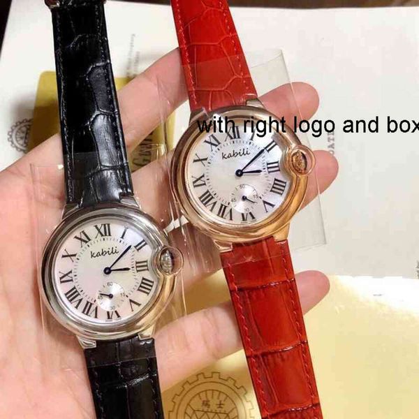 Orologio da polso di lusso da donna Uomo Donna Ballon Bleu Windnet Rosso Stessa moda Blu Palloncino con ago Invecchiamento Elegante Perla Fritillary Quadrante Impermeabile Quarzo Ko3l