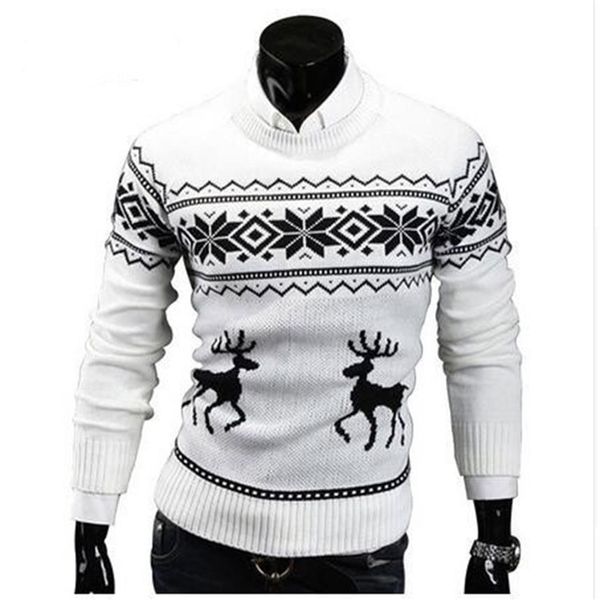Veados suéteres de natal para homem o pescoço casual pulôver masculino camisola masculino jumper malhas sueter fino topo inverno sweters t20040278d