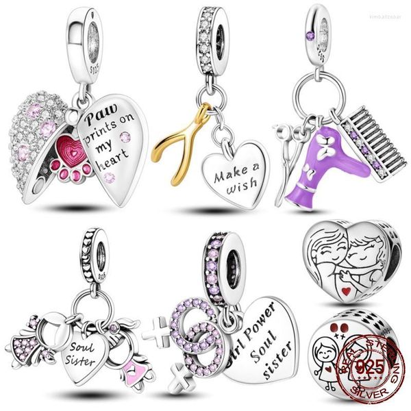 Pietre preziose sciolte Braccialetti di amicizia in argento sterling 925 adatti a braccialetti originali Boutique di compleanno di un amico Regalo di gioielli di moda 1