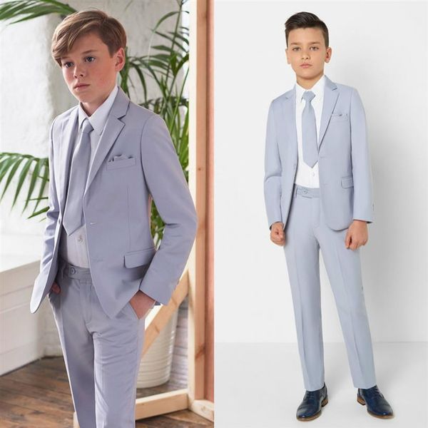 Azul claro menino ternos formais jantar smoking para festa de casamento menino padrinhos crianças terno de baile formal wear jaqueta pant2160