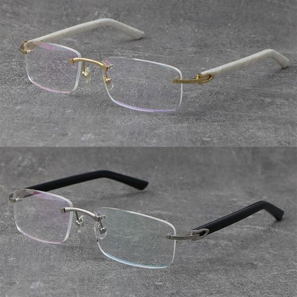 Direkt ab Werk, randlos, für Damen und Herren, 18 Karat Goldrahmen, Lesebrille, Presbyopie-Brille, Metallrahmen, kurzsichtige optische Arme, Plank 273o