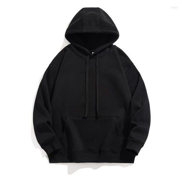 Hoodies masculinos y2k pulôver clássico preto com capuz para homens casuais esportes manga longa moletom solto esporte topos roupas