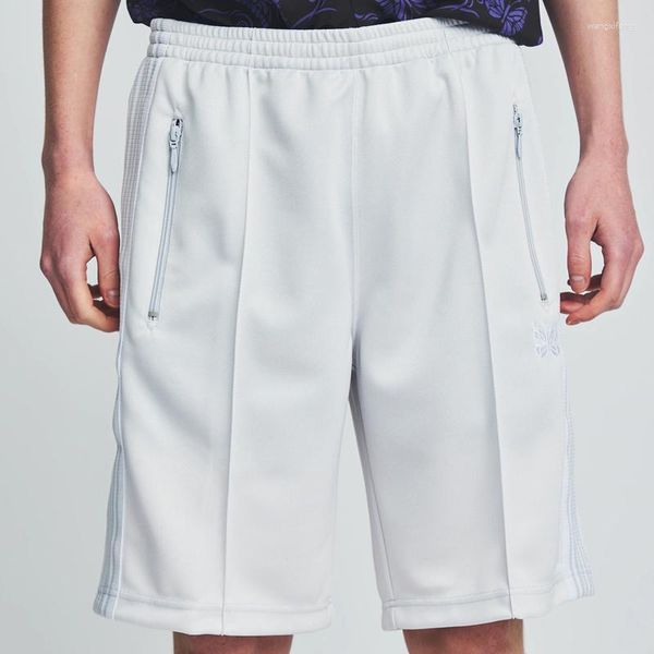 Shorts masculinos 2023ss agulhas verão casual clássico borboleta bordado logotipo homens mulher moda solta all-match