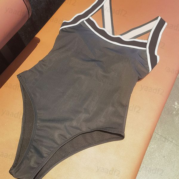 Einteilige Badeanzüge, schwarze Damen-Bademode, Damen-Designer-Badeanzug, rückenfreie Damen-Bademode, Urlaub, Strand-Volleyball-Body