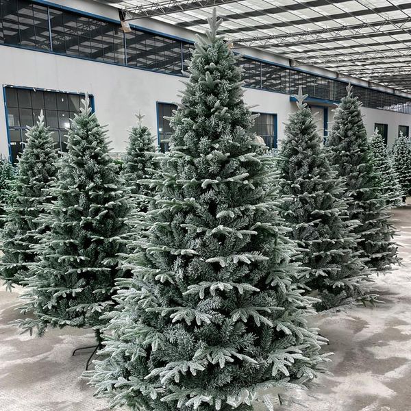 Fiori nuziali 500 cm Grande albero di Natale Anno Biancaneve PE PVC Grande fiocco di neve artificiale Paesaggio Decorazione della casa Ornamenti