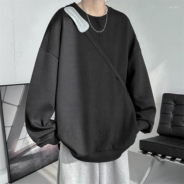 Erkek Hoodies -Youth 2000'ler Kıyafetler Y2K Black Harajuku Pullover 2023 Kore Moda Sweatshirts Büyük Boy Grafik Günlük Hoodie