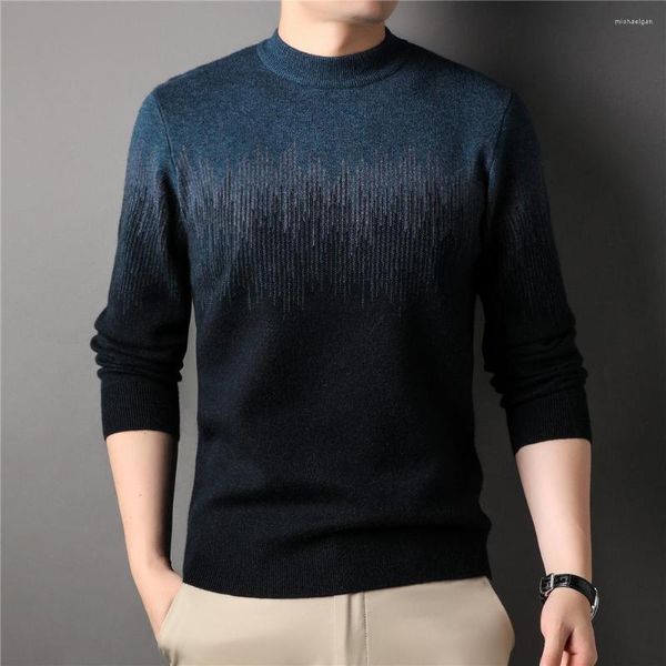 Erkek Sweaters Marka Moda O-Neck Örme Kazak Men Giyim Kış Sonbahar Varış Klasik Sıradan Yumuşak Külot Jersey Z1176