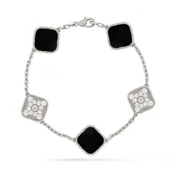 4/quatro folhas trevo charme pulseiras moda clássico parafuso ouro pulseira corrente ouro ágata concha madrepérola para menina casamento dia das mães