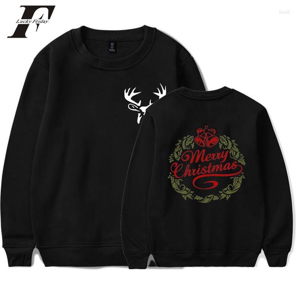 Hoodies femininos streetwear 2023 roupas de natal algodão oversized moletom com capuz manga longa plus size