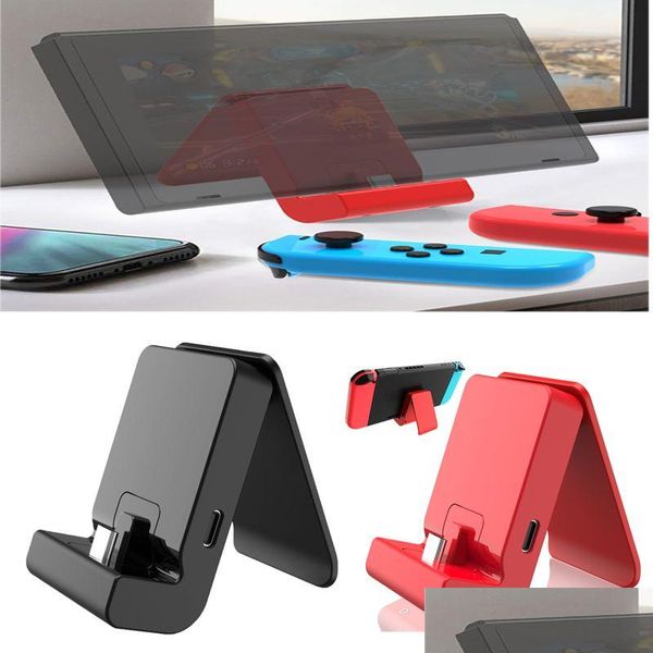 Gancho Gancho Jogos Portáteis Joysticks Base de Carregamento Controladores Back Clip Bracket Carregadores para Nintend Switch Phone Ns Gaming Adaptador D Dho49