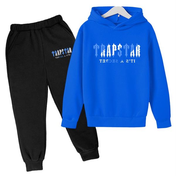 Tuta TRAPSTAR Marca Abbigliamento firmato per bambini Set Felpa stampata per bambini Multicolori Caldo Due pezzi Set Felpa con cappuccio Cappotto Pantaloni Clot298j