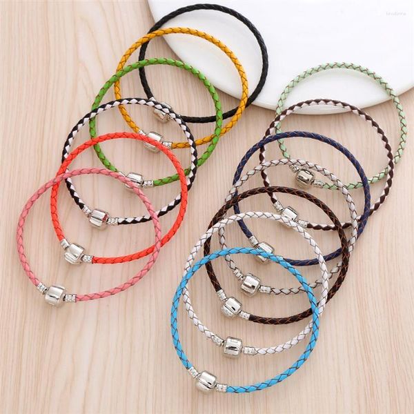 Charm-Armbänder, Sommer-Girly, buntes Lederarmband, modisches Armband für Damen, zarte Schmuckherstellung, Geschenk