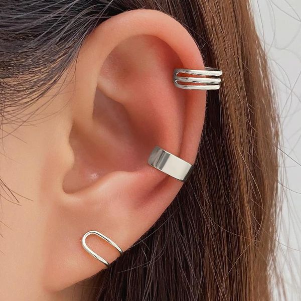 Rückenohrringe, einfache Ohrmanschetten, ohne Piercing-Clip, nicht durchdringend, gefälschter Knorpel, für Damen, Modeschmuck