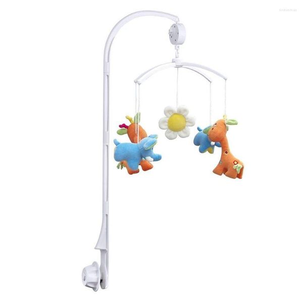 Regalo di favore per il partito Giocattoli per bambini Letto bianco Set di staffe per carosello Culla Campana mobile Porta giocattoli Braccio carillon a carica