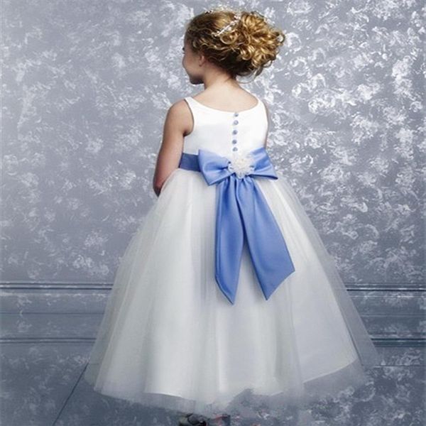 New Fashion Flower Girl Abiti Matrimoni Abiti da prima comunione per bambini Per ragazze Abiti da principessa senza maniche Backless222a